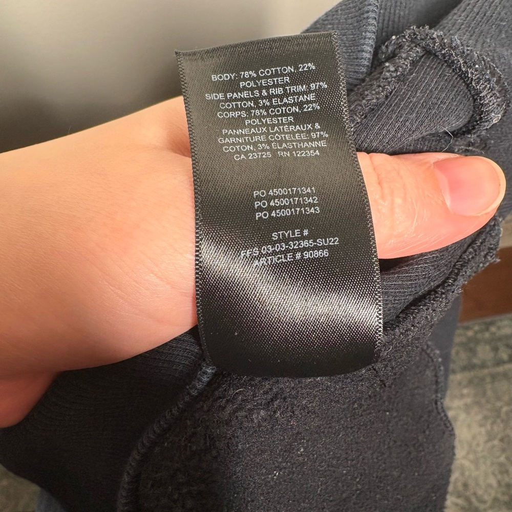 TNA Cozy Fleece Boyfriend Classic Black Crew Neck Sweater - Picture 7 of 7